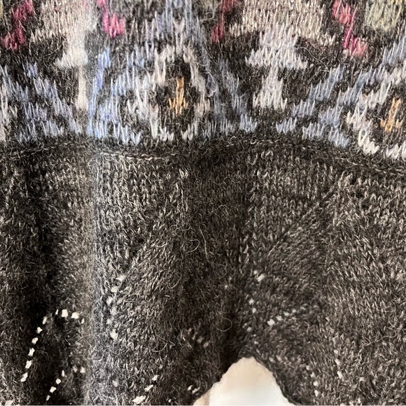 Peruvian Connection Alpaca Wool Blend Sweater Mini Dress Small Gray Pattern - Picture 5 of 5